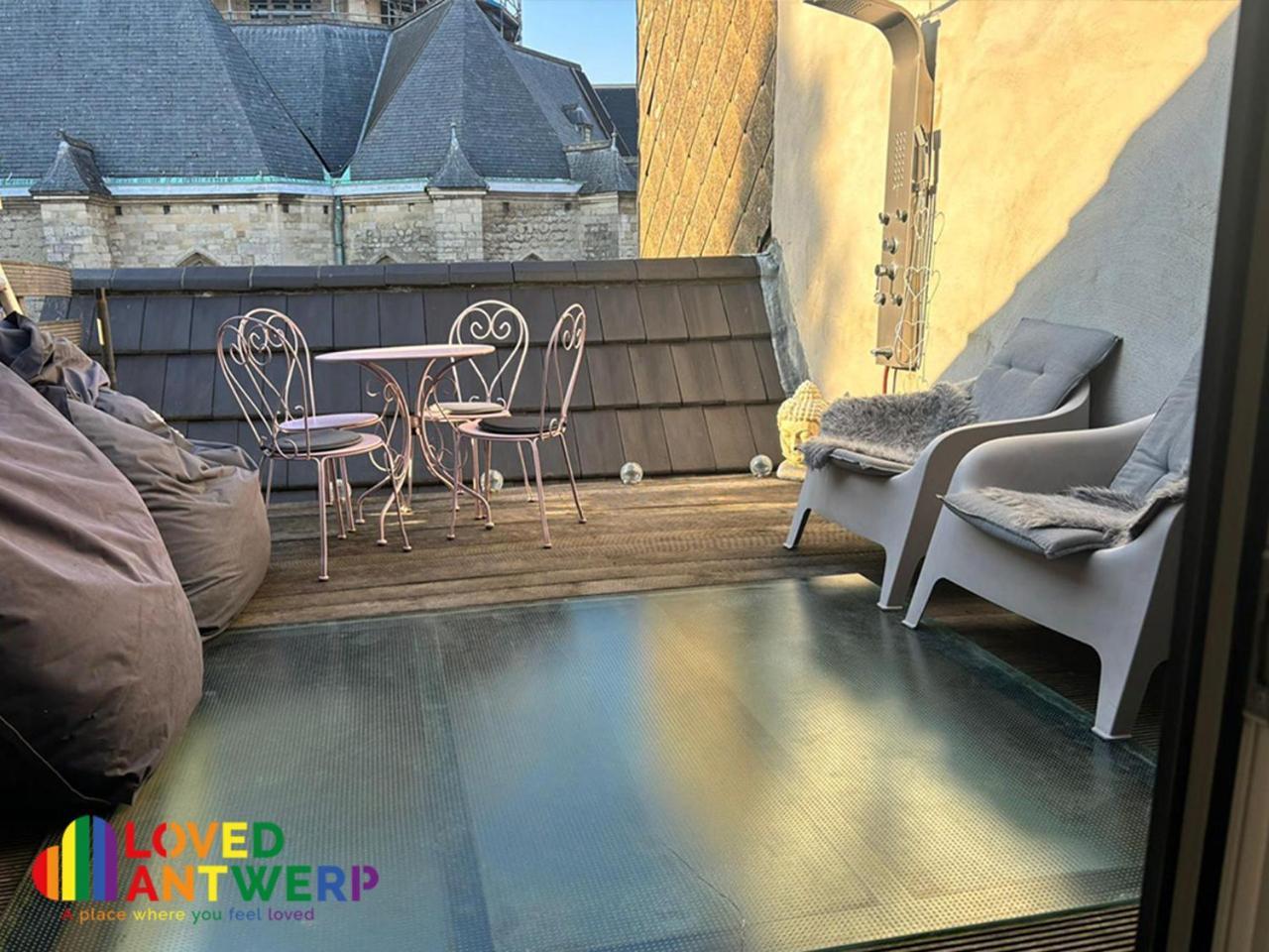 Апартаменты Wellness Loft With Sauna, Jacuzzi, Roof Terrace & Amazing View Антверпен Экстерьер фото